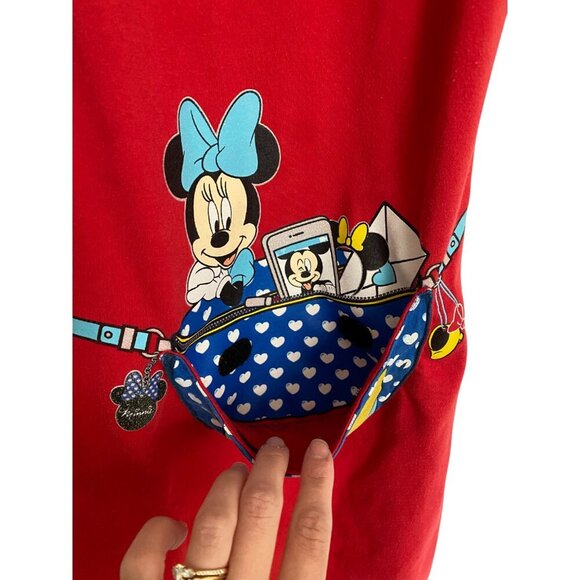 Minnie Mouse Red Dress with Front Pocket Girls Large 10/12 - Picture 3 of 6